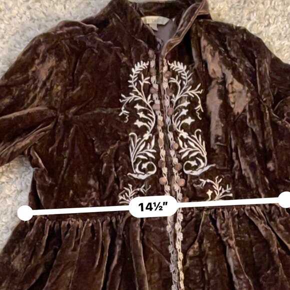 Stetson Velvet Embroidered Tunic Top • Vintage Western - Picture 2 of 11